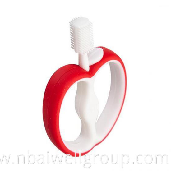 Apple Shape Baby Silicone Training Toothbrush